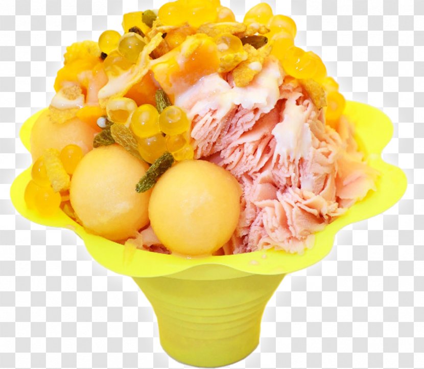 Ice Cream Gelato Fruit - Yellow Transparent PNG