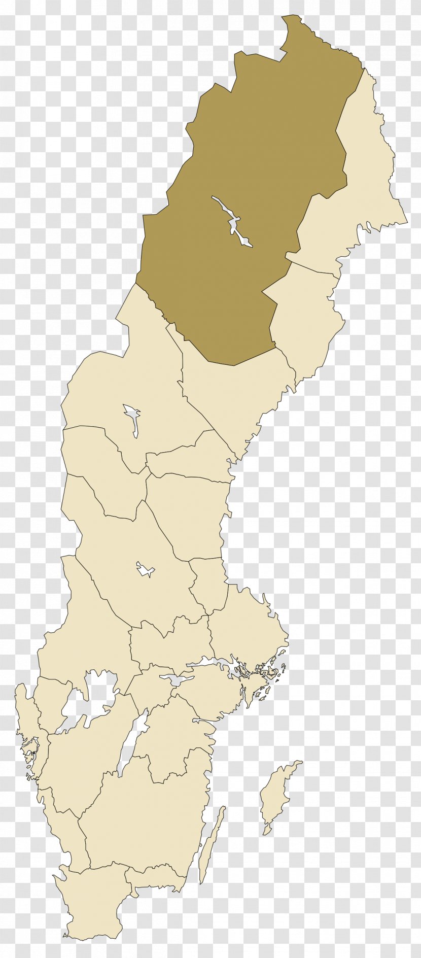 Lapland Götaland Västerbotten County Sápmi NUTS Statistical Regions Of Sweden - Map - Finland Transparent PNG