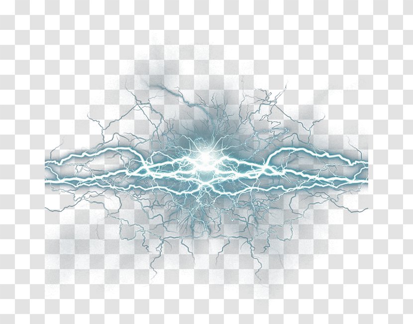 Lightning Icon - Blue - Effect Elements Transparent PNG