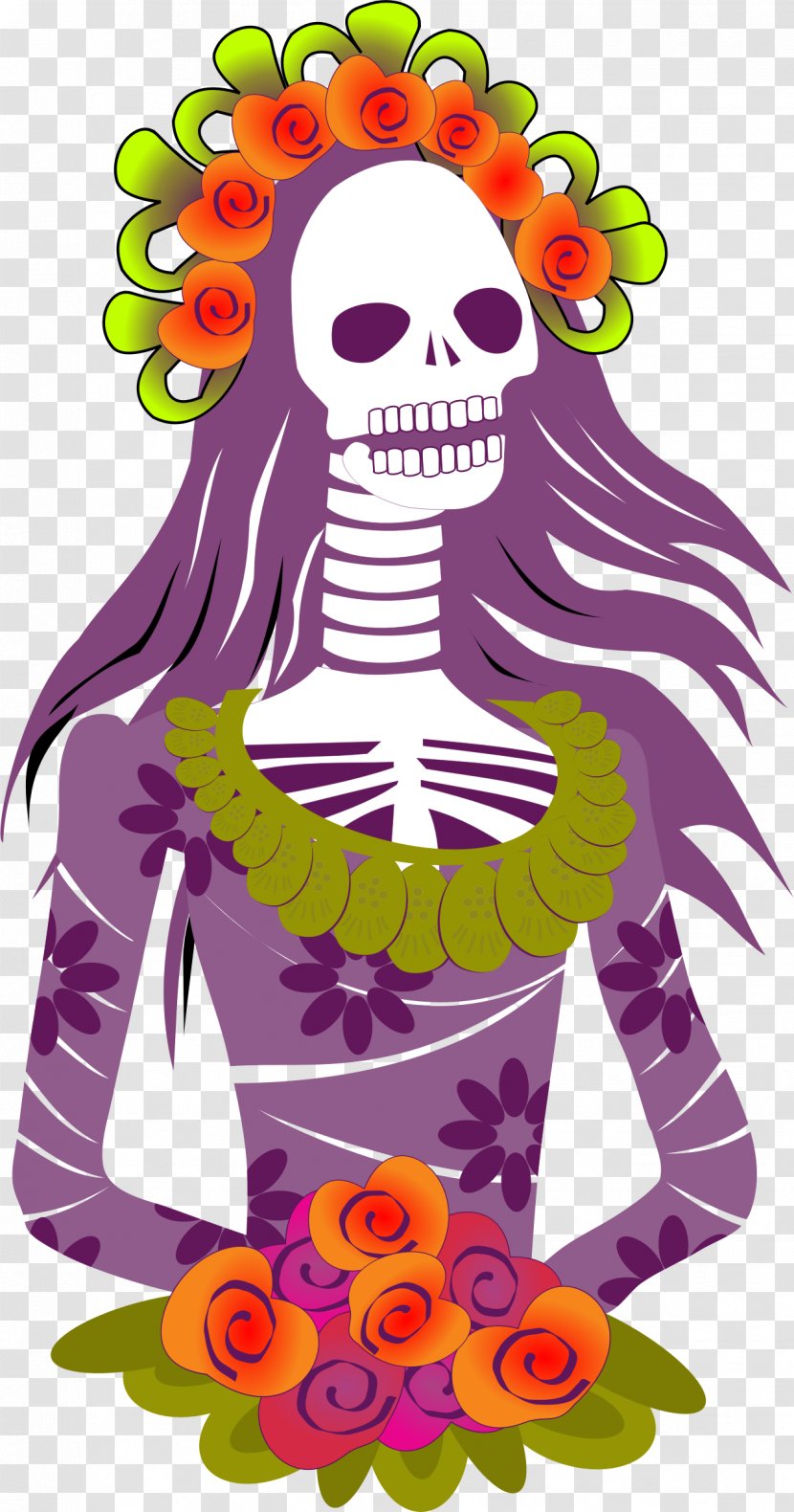 Calavera Day Of The Dead Death Clip Art - Silhouette Transparent PNG