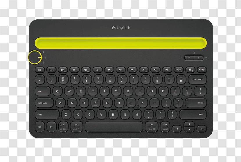Computer Keyboard Logitech Multi-Device K480 K780 Membrane Wireless Connectivity Bluetooth - Touchpad Transparent PNG