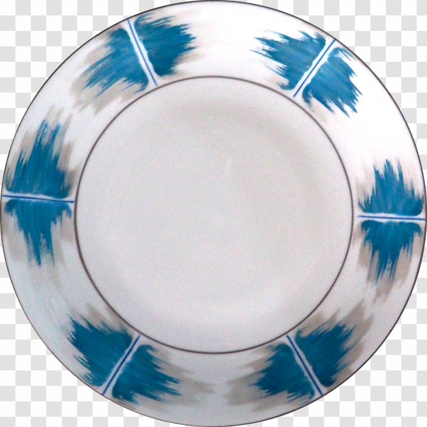 Plate Cobalt Blue And White Pottery Tableware Porcelain Transparent PNG