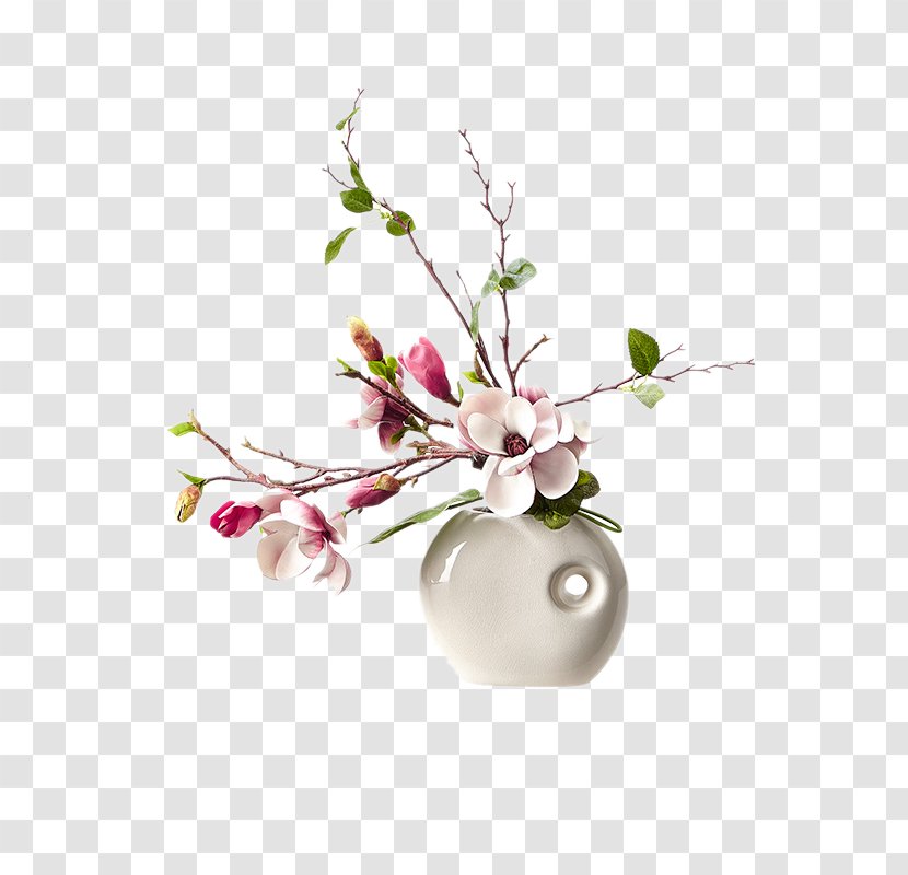 Bedside Tables Cabinetry Drawer Stool - Flower - White Ceramic Vase Floral Art Transparent PNG
