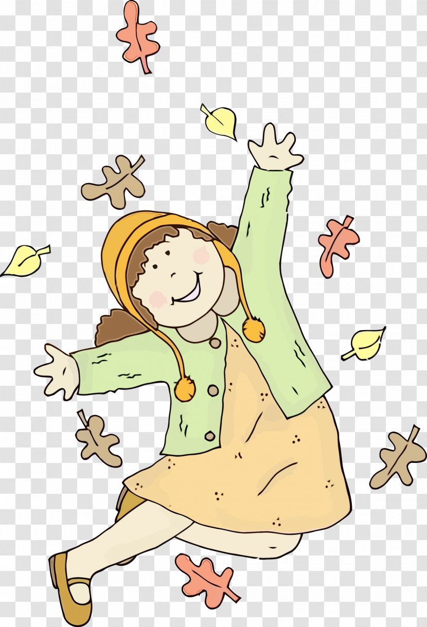 Cartoon Happy - Leaves Transparent PNG