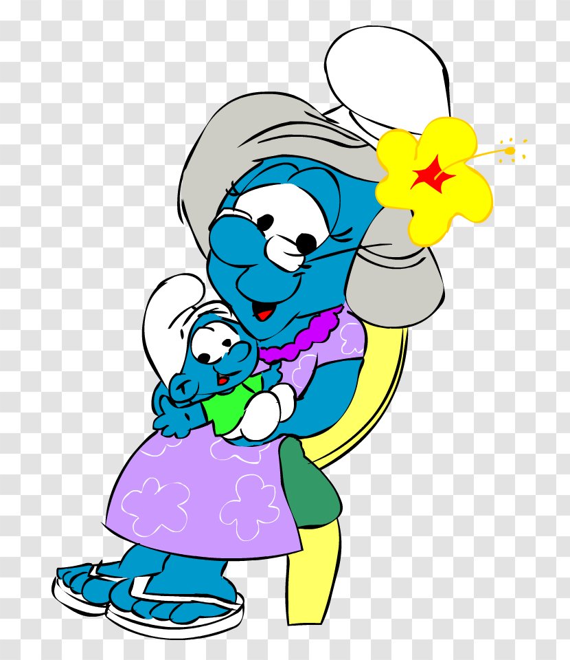 Baby Smurf Papa Smurfette Vexy Art - Smurfs Transparent PNG