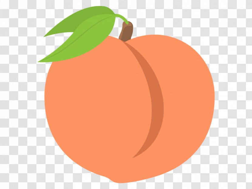 Clip Art Peach Fruit Emoji Aubergines - Sticker - Flowering Plant Transparent PNG