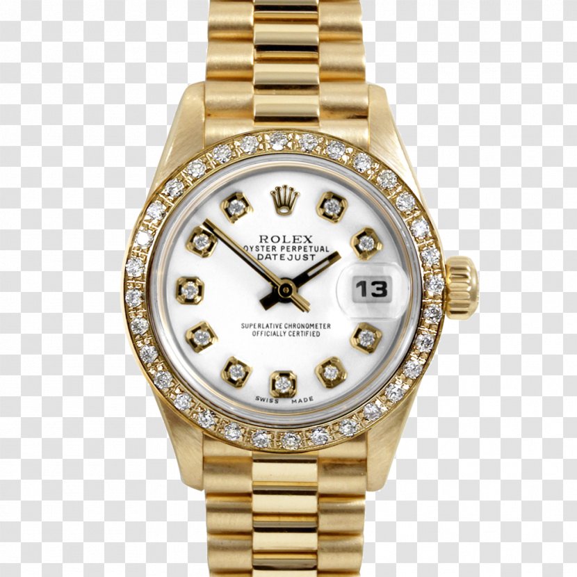 Watch Rolex Colored Gold Bulova Nacre - Accessory - Bezel Transparent PNG