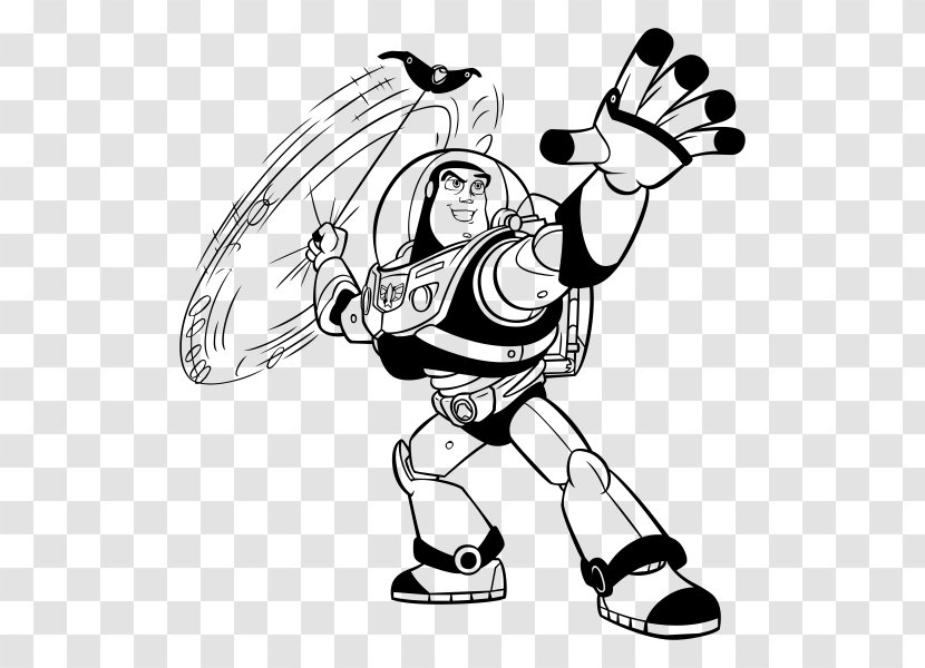 Drawing Line Art /m/02csf Clip - Monochrome Photography - Toy Story Buzz Lightyear Transparent PNG
