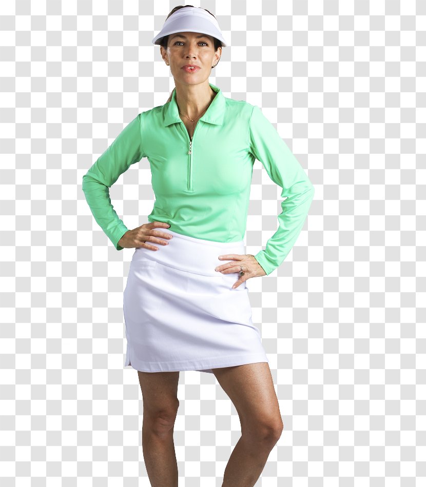 Sleeve Polo Shirt Clothing Skort - Neck - Green Mesh Shorts Transparent PNG