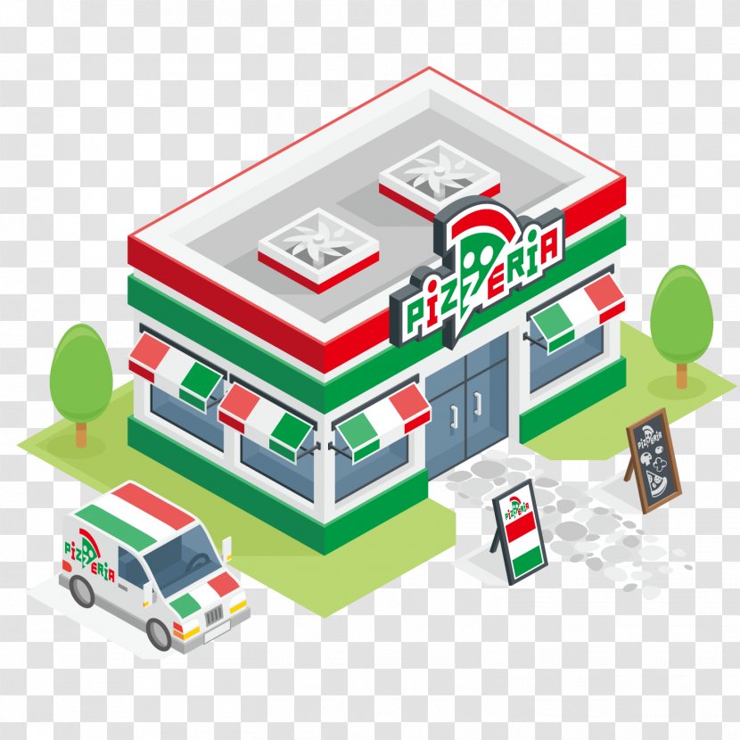 Pizza Cafe Italian Cuisine Bistro Restaurant - Product Design - Shop Outside Selling Cars Transparent PNG