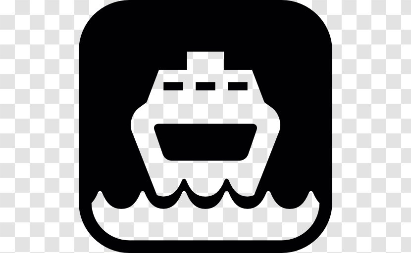 Clip Art Cruise Ship - Black And White Transparent PNG