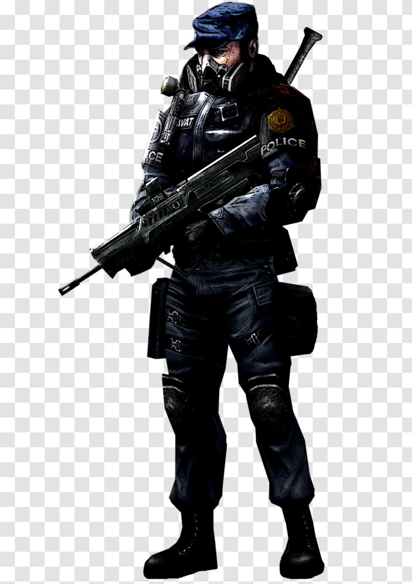 SWAT 4 Police Officer - Firearm - Animatronic Five Nights At Freddy's Transparent PNG