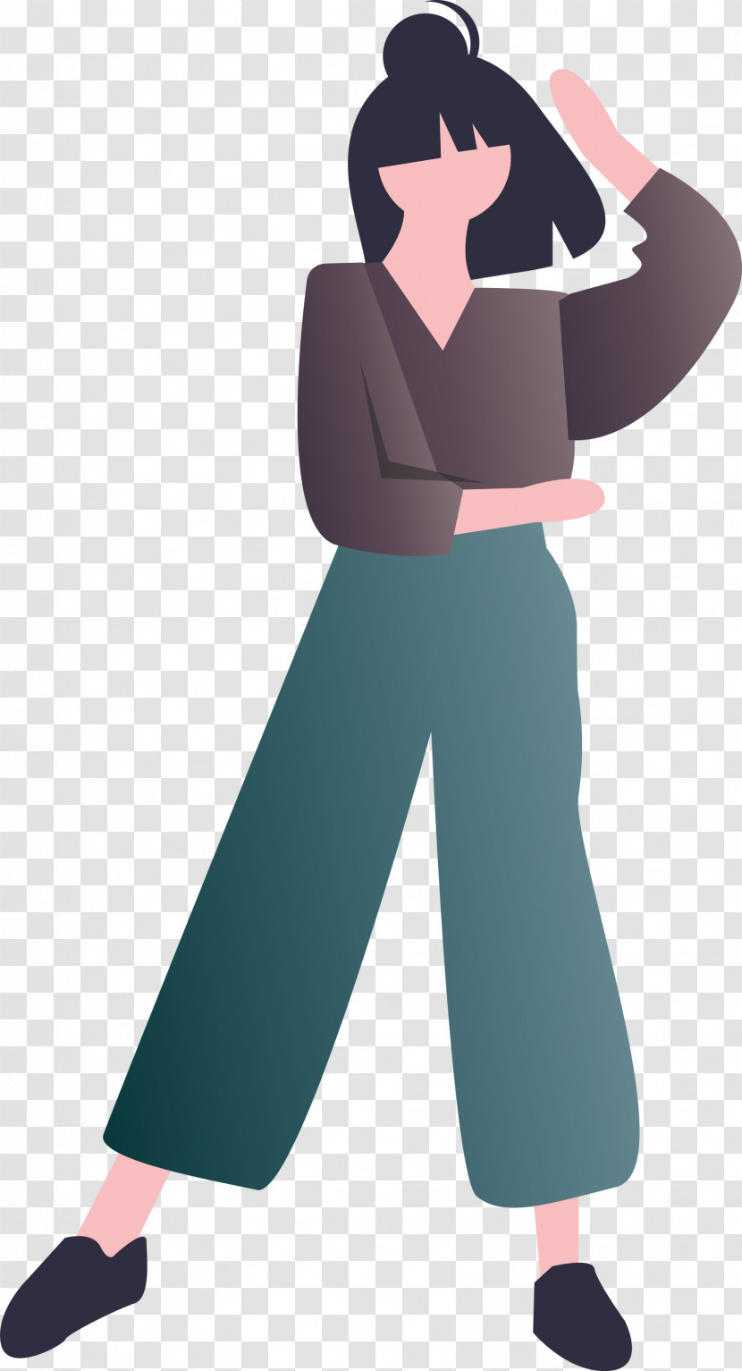 Modern Girl Transparent PNG