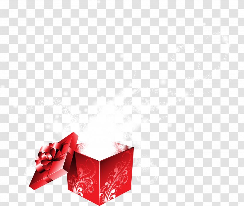 Red Gift Box - White - Small Clean Transparent PNG