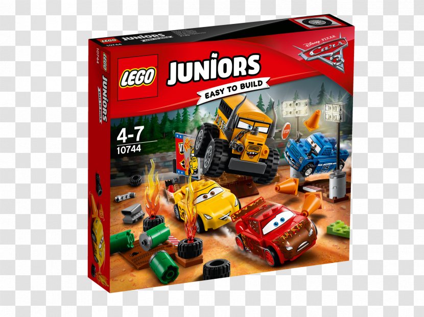 Cars 3: Driven To Win Lightning McQueen Lego Juniors - Car Transparent PNG