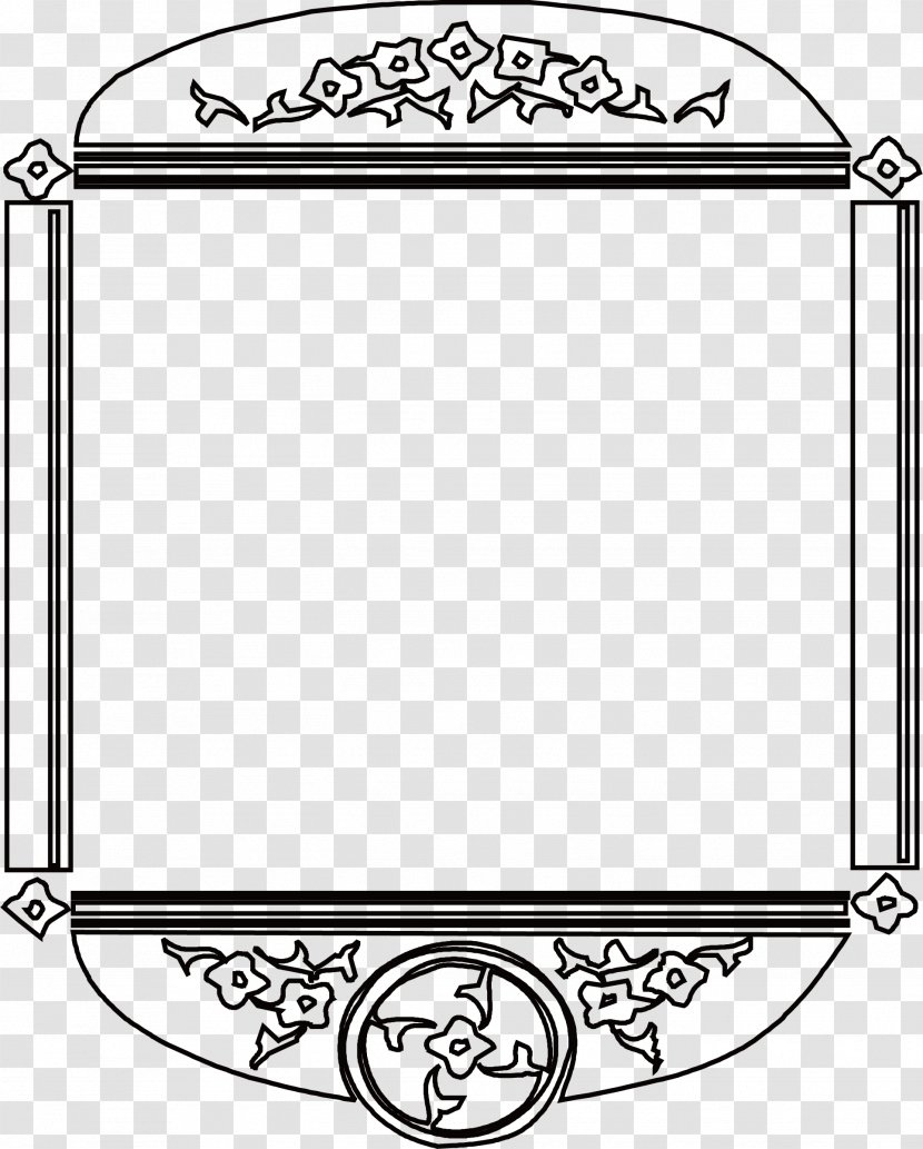 Black And White Wire-frame Model Computer File - Funny Frame Transparent PNG