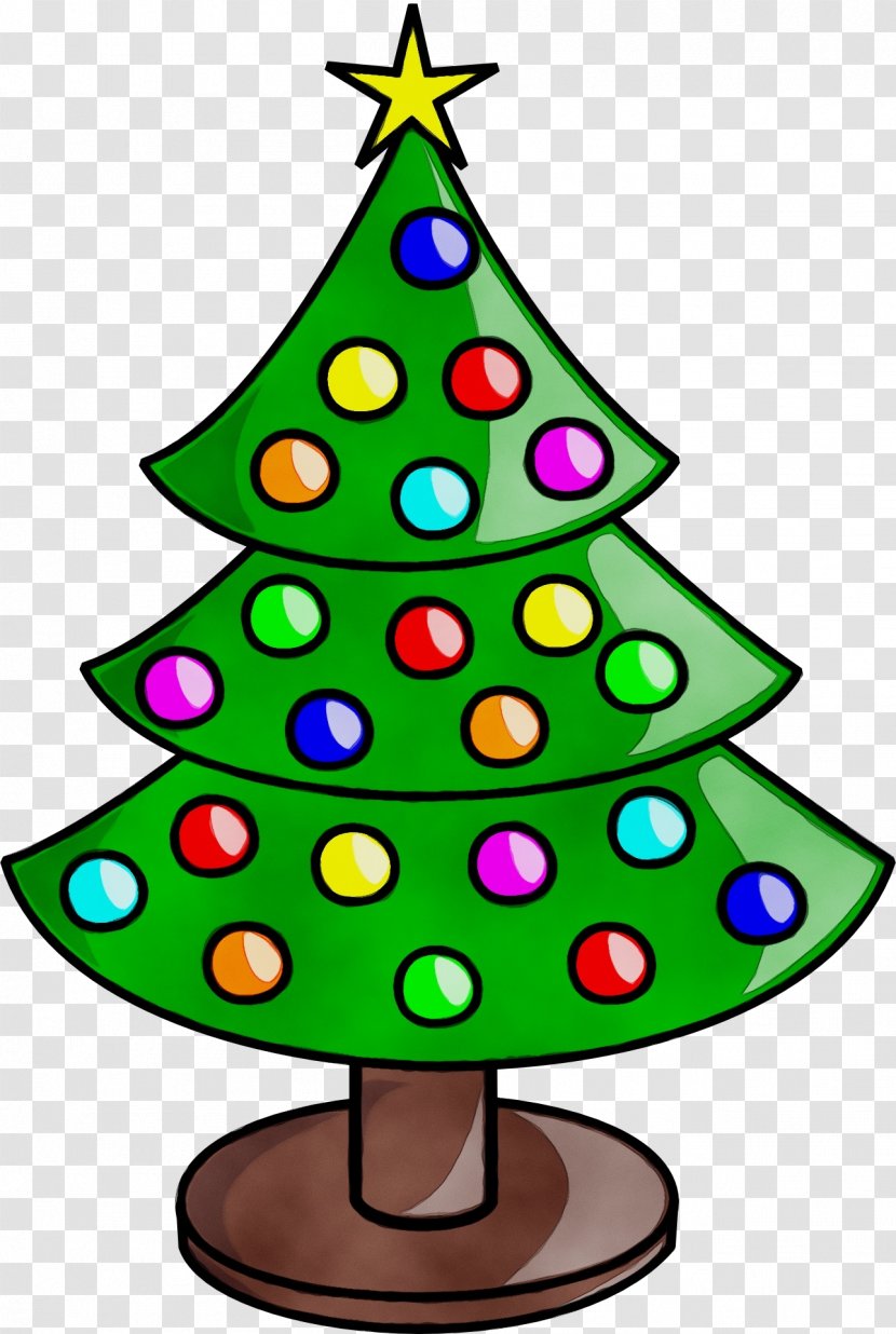 Christmas Tree Watercolor - Pine Family Eve Transparent PNG