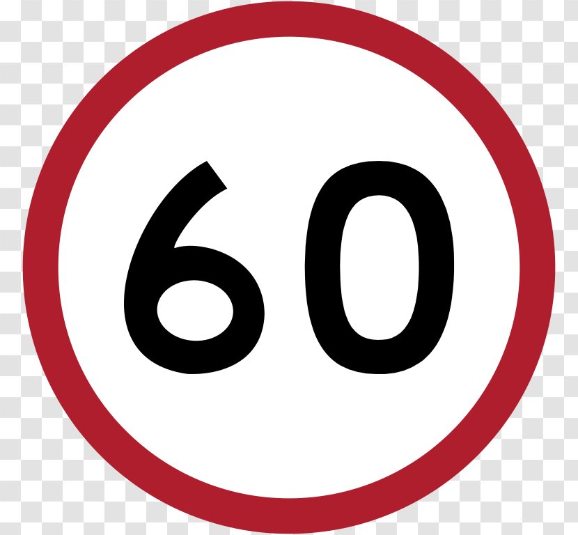 Prohibitory Traffic Sign Regulatory Road Speed Limit - Thailand Transparent PNG