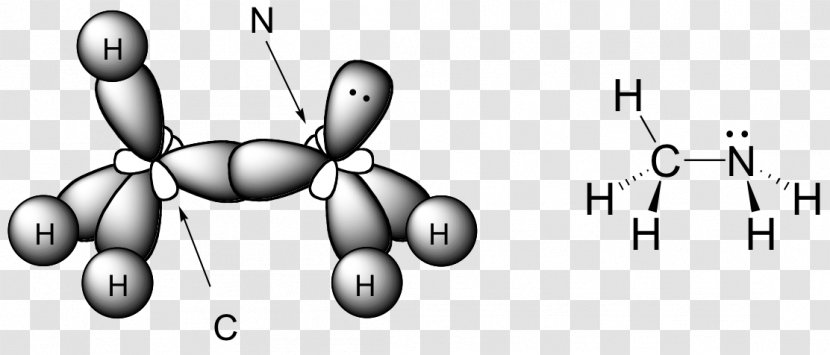 Lewis Structure Methylamine Molecular Geometry Chemistry Molecule - Chemical Polarity Transparent PNG