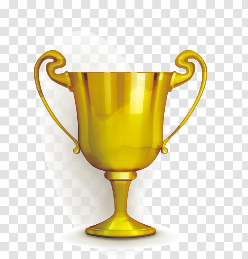 Gold Medal Trophy Cup - Crown Decoration Vector Design Transparent PNG