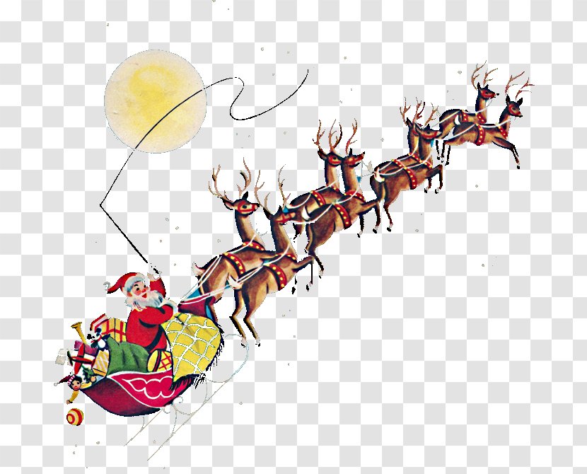 Tea Reindeer Art - Mythical Creature - Santa Sleigh Transparent PNG