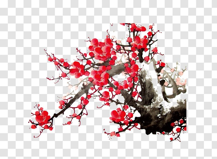 Jiamusi Banner Poster Chinese New Year - Publicity - Plum Flower Transparent PNG