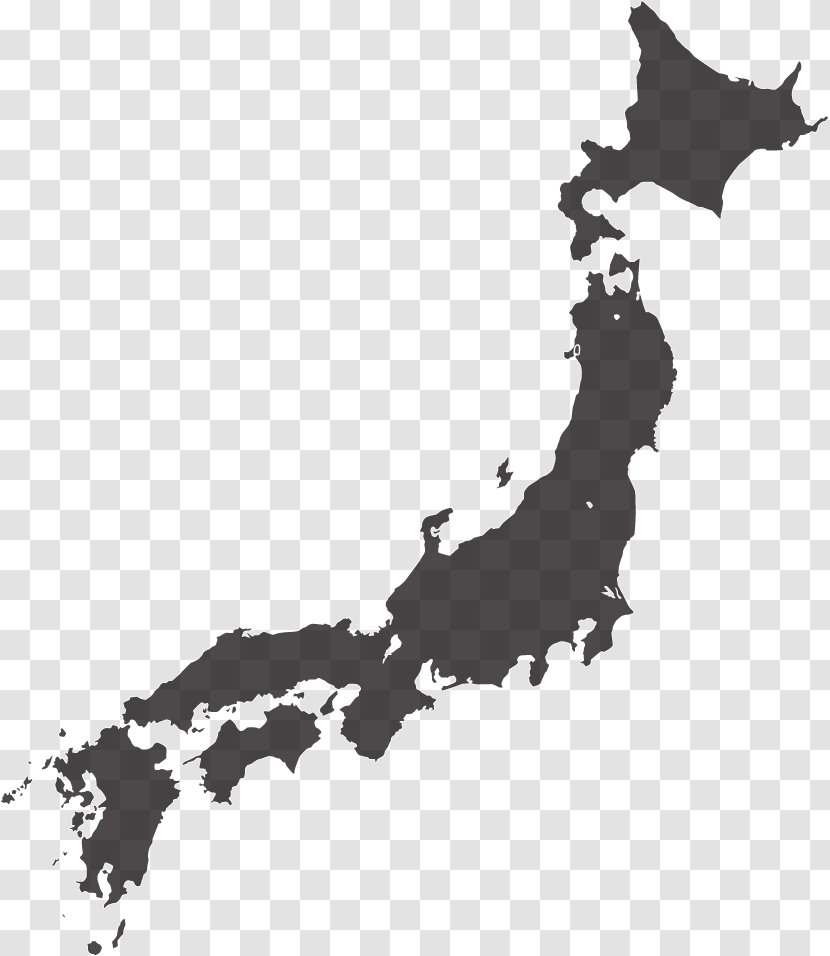 Japan World Map - Mercator Projection Transparent PNG