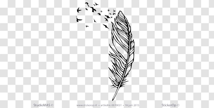 Line Art Quill Feather Grasses Font - Flora - Veer Transparent PNG