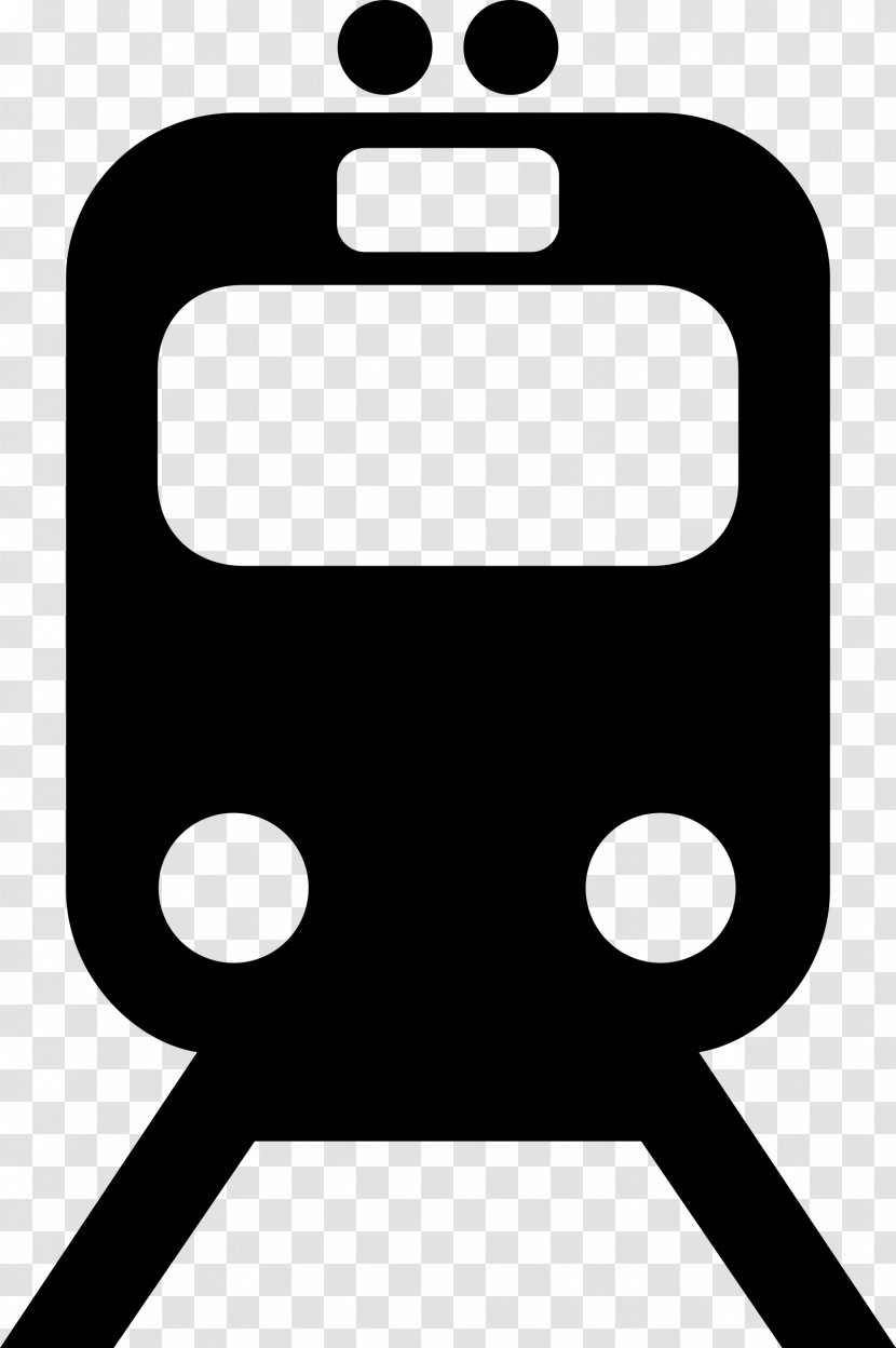 Rail Transport Train Rapid Transit Tram - Black And White Transparent PNG