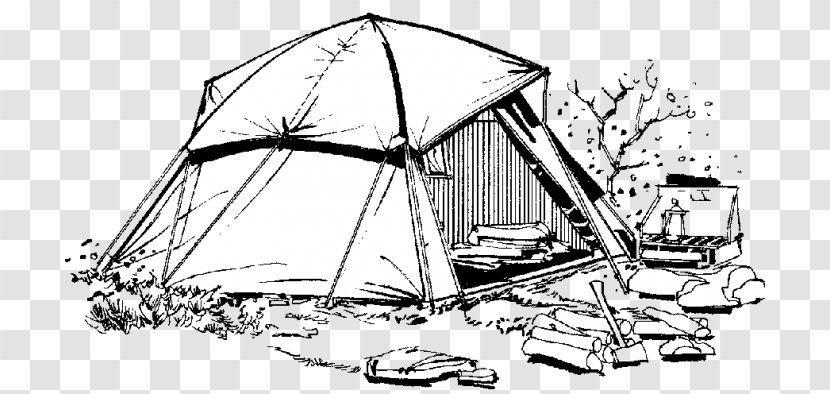 Tent Drawing Camping Sketch - Igloo - Survival Camp Transparent PNG