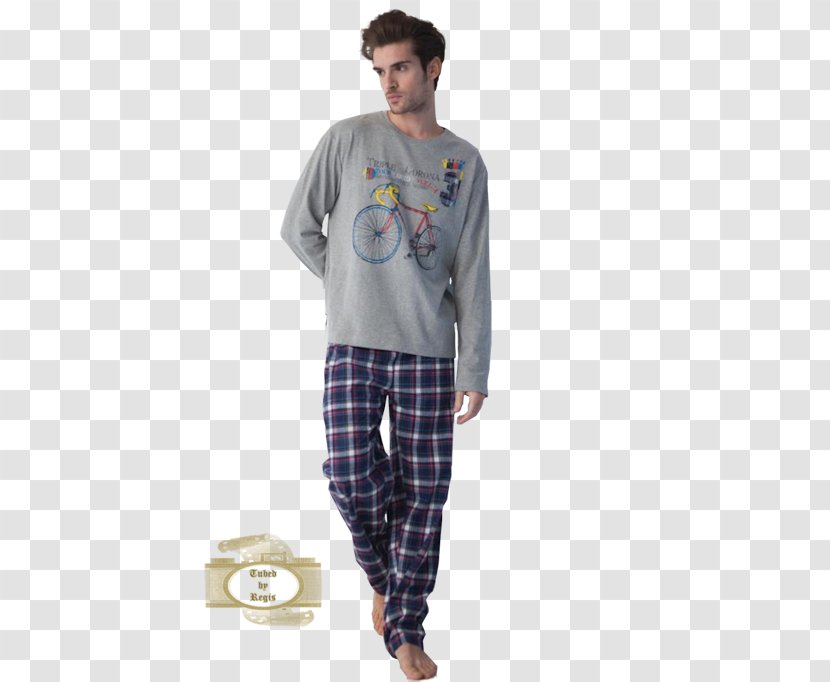 Pajamas Tartan T-shirt Sleeve Jeans - Plaid Transparent PNG