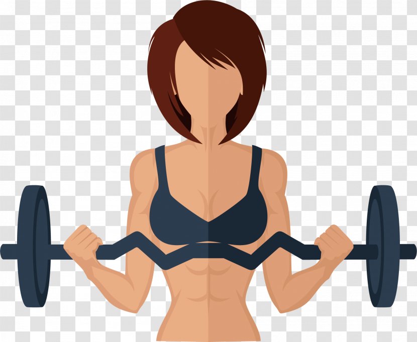 Physical Exercise Fitness Weight Training Loss Barbell - Flower - Woman Transparent PNG