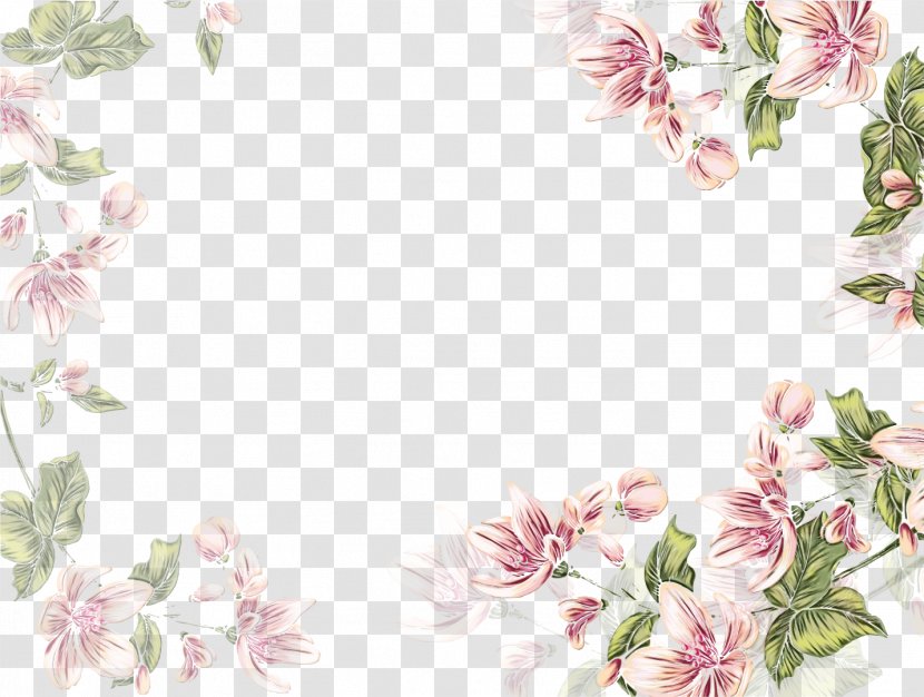 Cherry Blossom Background - Picture Frames - Pedicel Flower Transparent PNG