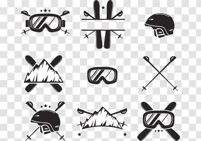 SkiFree Logo Skiing Decal - Vector Elements Transparent PNG
