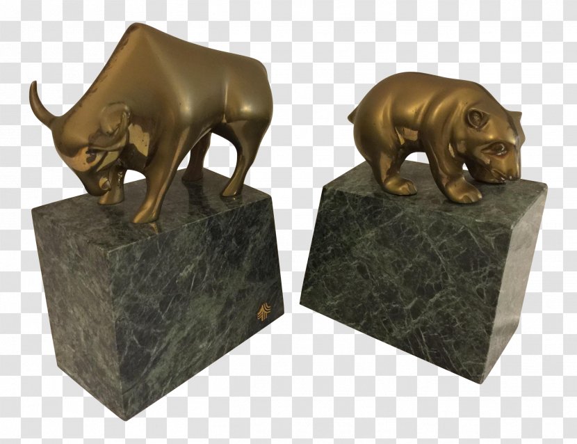 Bronze Sculpture - Metal - Bull Wall Street Transparent PNG