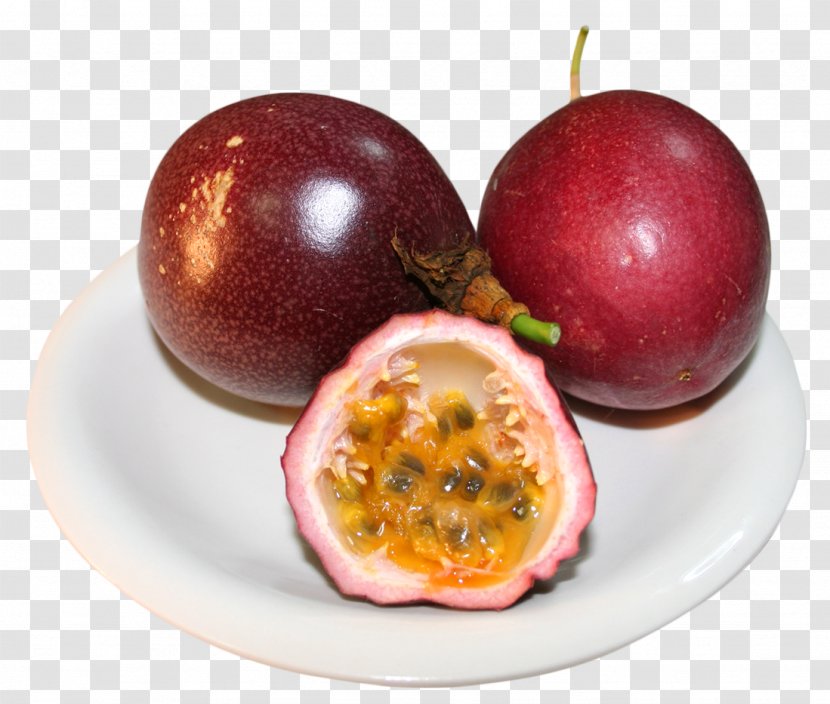 Passion Fruit Passiflora Foetida Sweet Granadilla Seed Vine - Produce - Fruits On Plate Transparent PNG