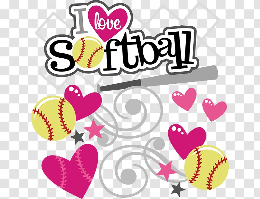 Fastpitch Softball Baseball Clip Art - Heart - Love Cliparts Transparent PNG