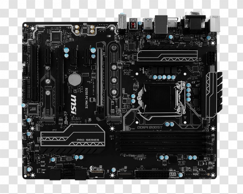 Intel LGA 1151 Motherboard ATX MSI - Ddr4 Sdram Transparent PNG