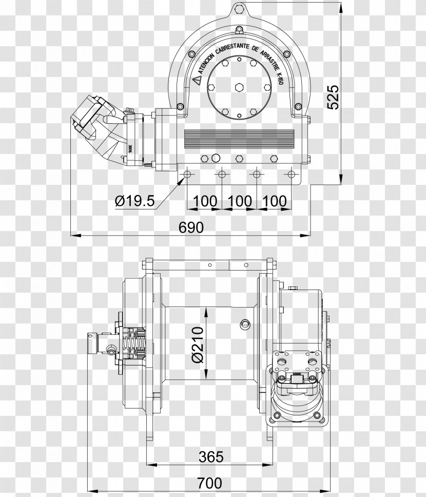 Floor Plan Door Handle Technical Drawing - White - Design Transparent PNG