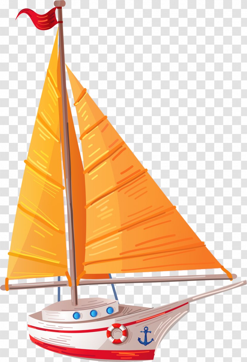 Boat Ship Clip Art - Model - Yellow Sailing Transparent PNG