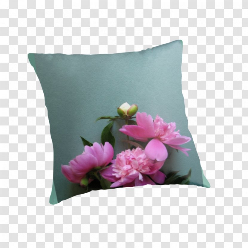 Cut Flowers Throw Pillows Cushion - Rosaceae - Pink Peony Transparent PNG