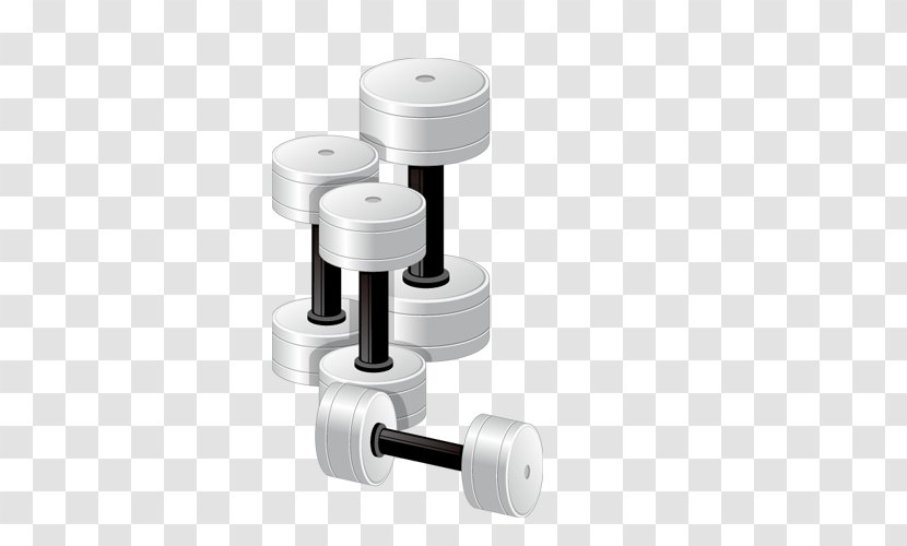 Euclidean Vector Icon - Hardware - White Dumbbell Model Transparent PNG