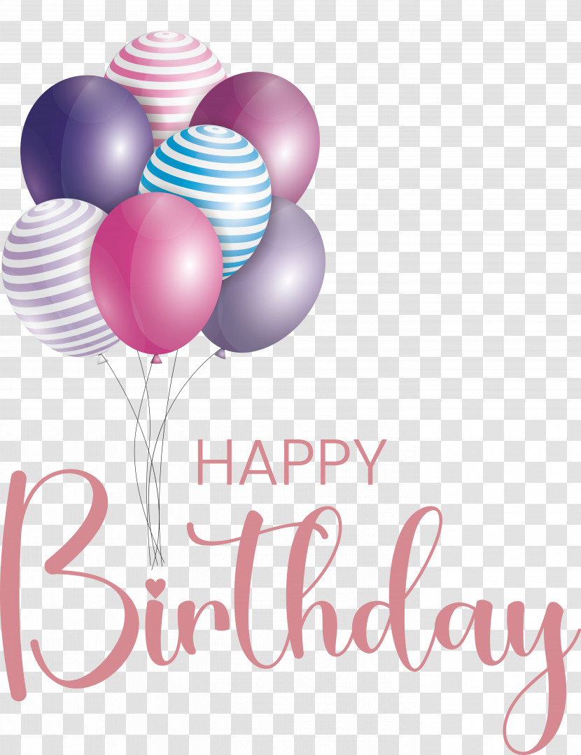 Balloon Birthday Party Color Greeting Card Transparent PNG