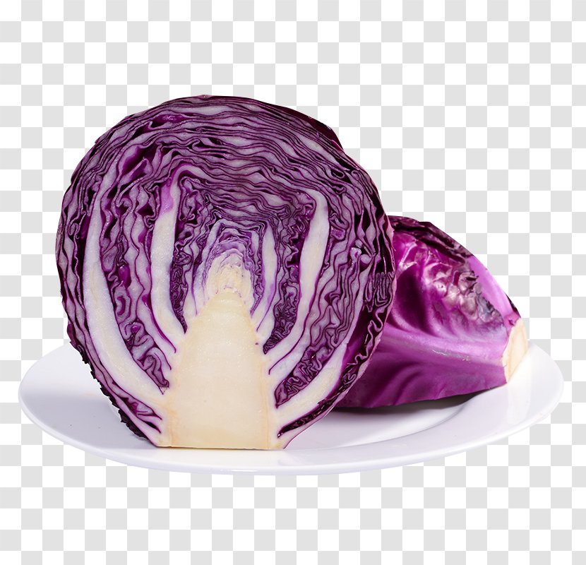 Red Cabbage Vegetable Broccoli Purple - Lettuce - A Dish Of Transparent PNG
