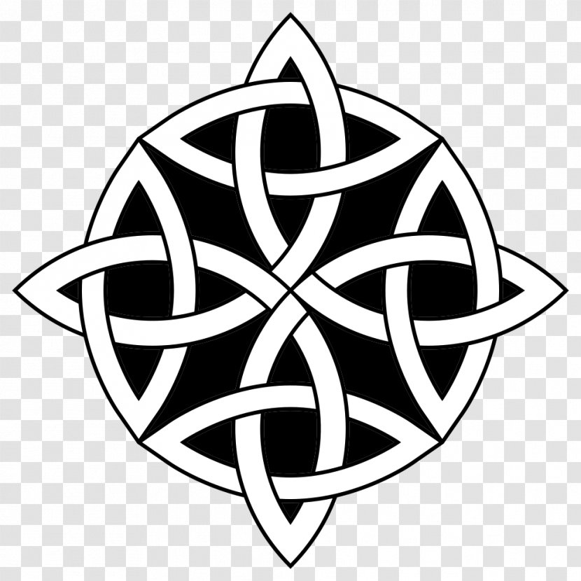 Celtic Knot Tattoo Religious Symbol Triquetra - Monochrome Transparent PNG