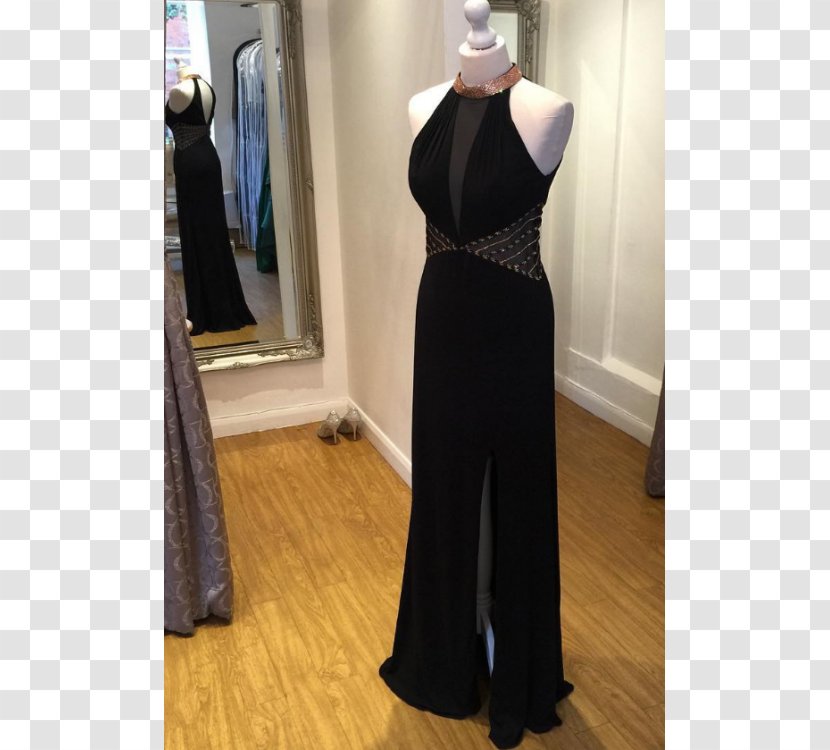 Little Black Dress Neckline Prom Gown - Silhouette Transparent PNG