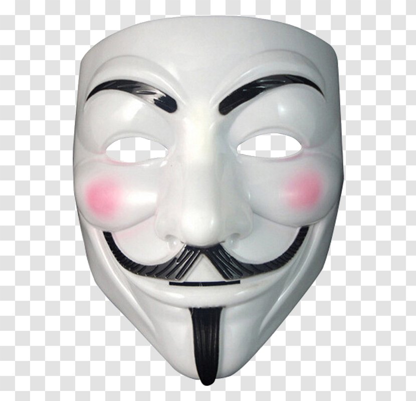Gunpowder Plot Guy Fawkes Mask Million March Halloween Costume Transparent PNG