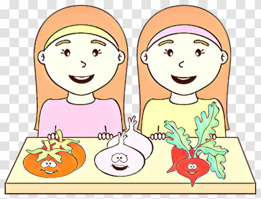 Cartoon Happy Cheek Finger Sharing - Child Transparent PNG