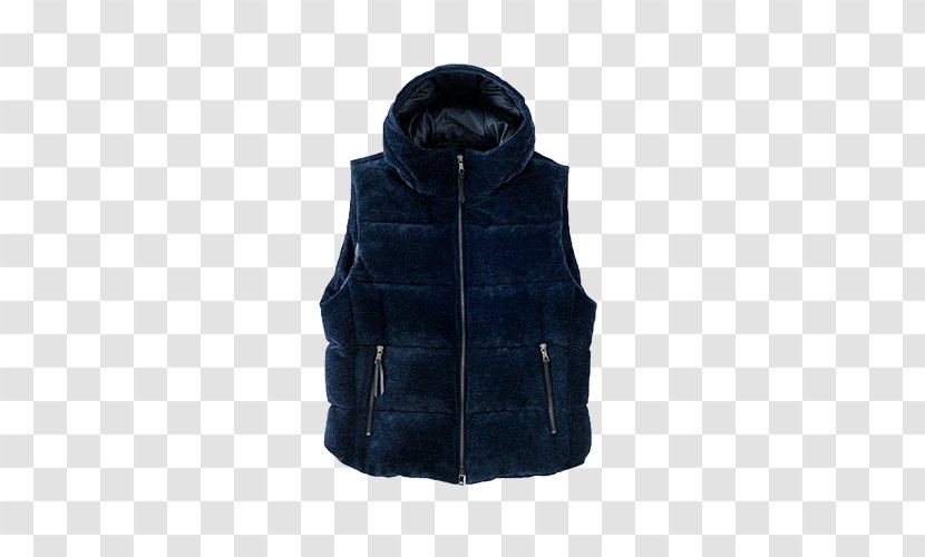 Gilets Polar Fleece Cobalt Blue Jacket Hood - Fur Transparent PNG