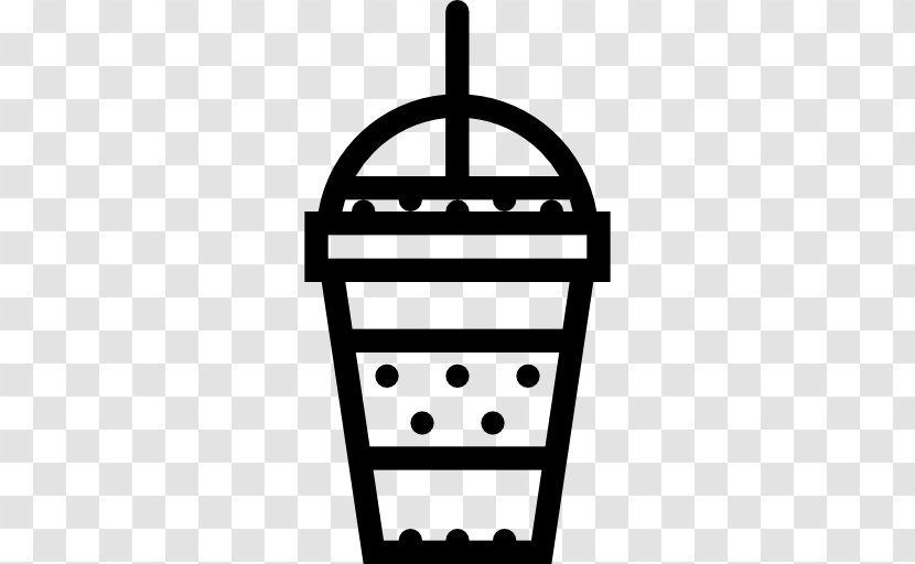 Frappé Coffee Cafe Iced Milkshake - Black And White Transparent PNG